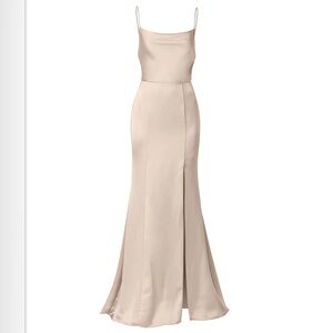 Amsale Chloe dress in champagne